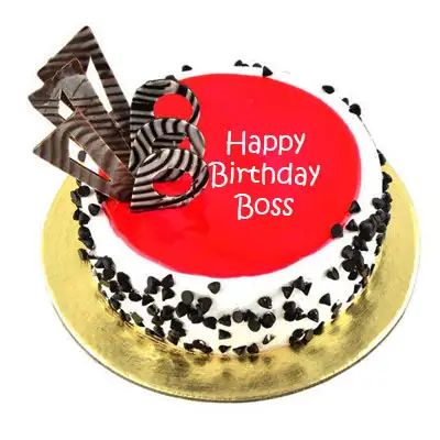 Boss Birthday Strawberry Cake