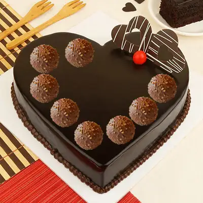 Ferrero Rocher Heart Cake