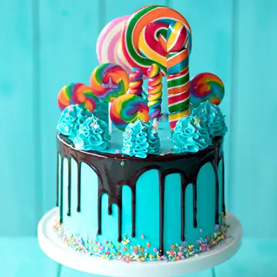 Jolly Swirly Rainbow Lollipop Cake – The Cake People