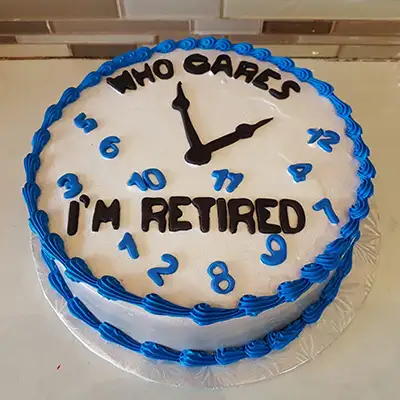 I Am Retired Cake