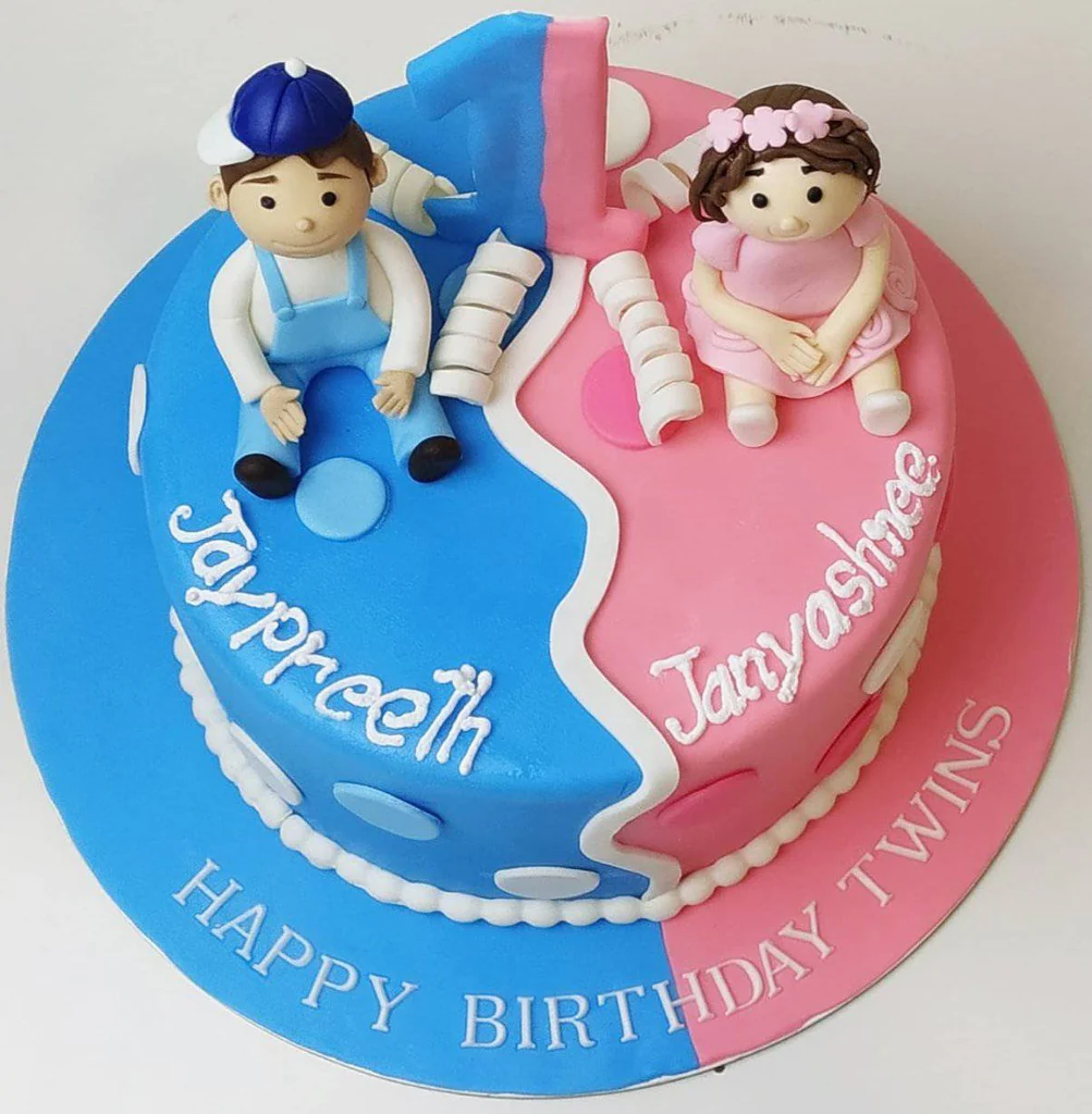 Twins Birthday Cake