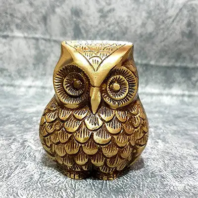 Antique Brass Owl