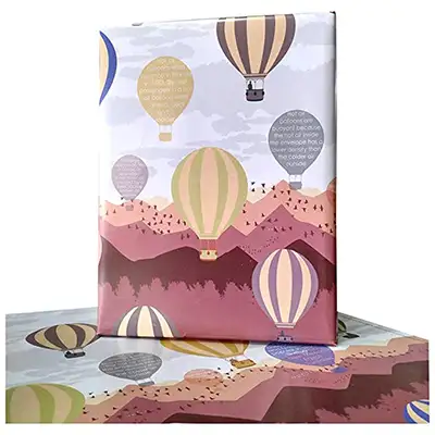 Flying Balloon Gift Wrapping Paper