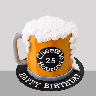 Goldstar Beer Birthday Cake - CakeCentral.com