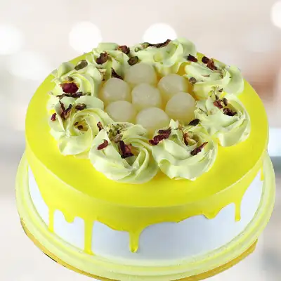 Butterscotch Vanilla Rasgulla Cake