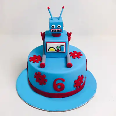 Robot Birthday Cake