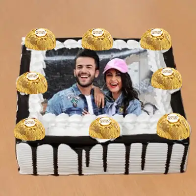 Ferrero Rocher Photo Cake
