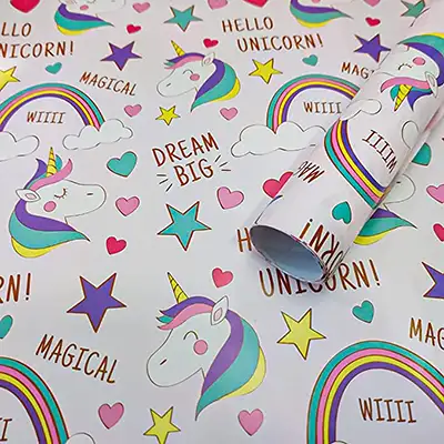 Unicorn Printed Gift Wrapping Paper