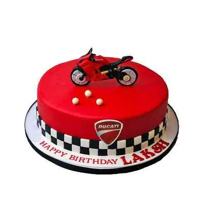 Birthday Cake Decorated with Motorcycle and Red Stars Stock Footage - Video  of dessert, fresh: 48509192