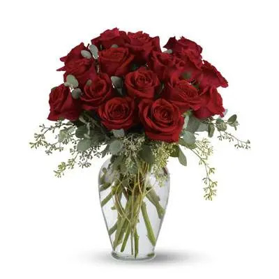Send Red Roses Flowers in Vase | Order Red Roses Vase Flowers Arrangement
