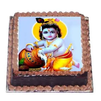 Happy Krishna Janmashtami Cake | bakehoney.com