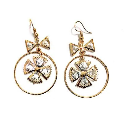 Buy Diamond Huggie Hoop Earrings With Charm14k Solid Gold Online in India   Etsy