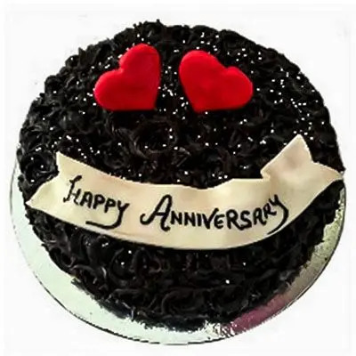 Send happy anniversary heart shape chocolate cake online by GiftJaipur in  Rajasthan