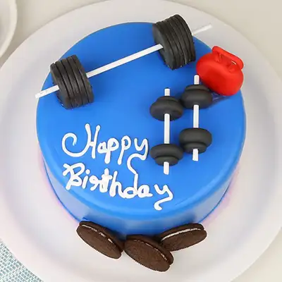 Gym Theme Cake - Cake House Online
