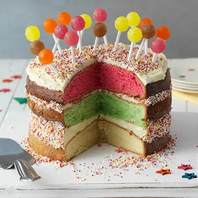 Rainbow Lollipop Cake – 8 inches | 7Marvels Cakes & Macarons