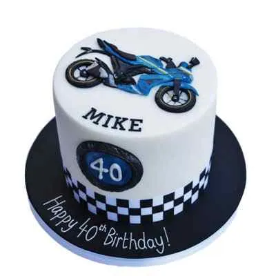 Motorcycle Layer Cake - Classy Girl Cupcakes