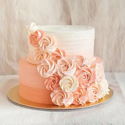 Colourful Rosettes Piped Fresh Cream Cake CB-RC031 – Cake Boutique