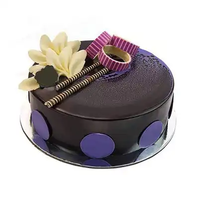Heart Shaped Black Currant Birthday Cake With Name