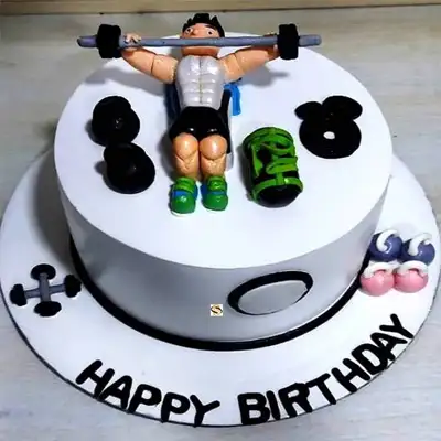 Beer and bodybuilder cake - Decorated Cake by - CakesDecor
